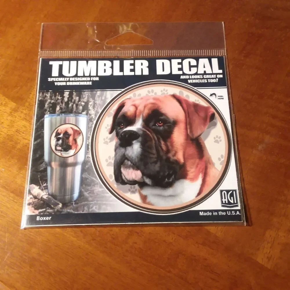 AGI Boxer Dog Decal for Tumbler Car Laptop New in Package